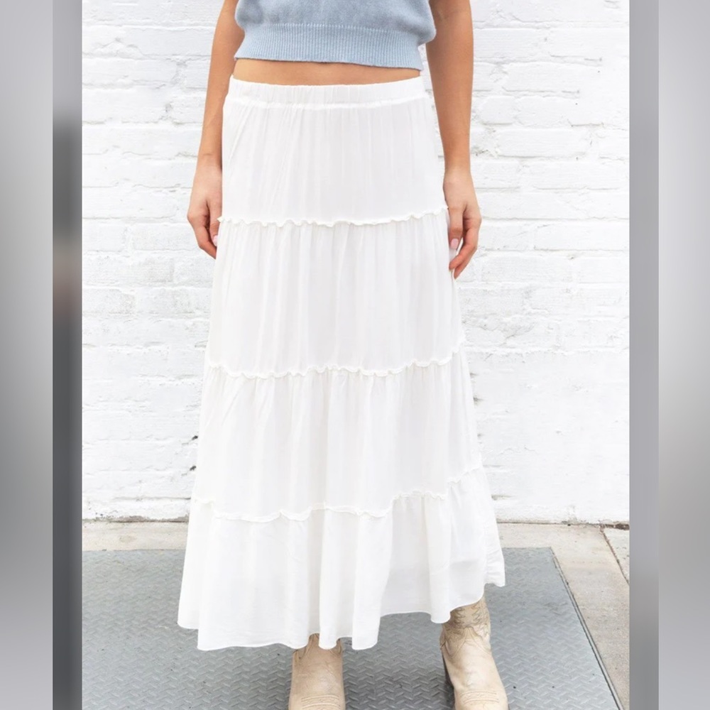 Brandy Melville White Maxi Skirt Size S
